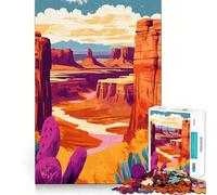 Puzzle da 1000 pezzi con paesaggio del selvaggio West americano e canyon,taglio senza soluzione di continuità,gioco creativo,giocattolo,gioco per il tempo libero,arte natalizia (50x75cm)