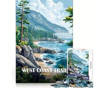 Puzzle da 1000 pezzi con paesaggio del West Coast Trail in Canada, ideale per adulti e ragazzi, per allenare la mente, per una fuga rilassante, con taglio laser e un bel regalo (50x75cm)