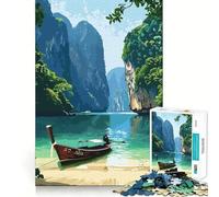 Puzzle da 1000 pezzi con paesaggio della baia della Thailandia per ragazzi, stimola la memoria, rilassante e divertente, con bordi precisi, un regalo pensato con cura 38x26cm
