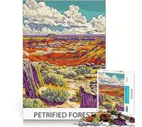 Puzzle da 1000 pezzi con paesaggio della foresta pietrificata per adulti, rompicapo rilassante, immagine da assemblare, oggetto da desiderio di Babbo Natale (38x26cm)