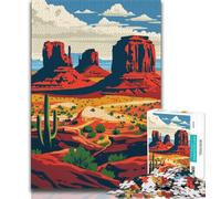 Puzzle da 1000 pezzi con paesaggio della Monument Valley per adulti, difficile da completare ma divertente e spiritoso, decorazione unica per la casa e regalo, 38x26cm
