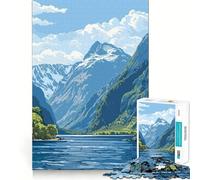 Puzzle da 1000 pezzi con paesaggio della Nuova Zelanda per adulti, gioco intelligente e antistress, con un'attraente sorpresa (38x26cm)