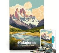 Puzzle da 1000 pezzi con paesaggio della Patagonia,Argentina e Cile,gioco di squadra pulito e intelligente,regalo per rilassarsi,decorazione natalizia (38x26cm)