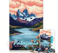 Puzzle da 1000 pezzi con paesaggio della Patagonia per adulti, gioco stimolante per la mente, per il tempo libero, con dettagli nitidi, (38x26cm)