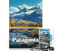 Puzzle da 1000 pezzi con paesaggio della Patagonia per ragazzi, gioco di abilità mentale, divertimento rilassante, design da assemblare, (38x52cm)