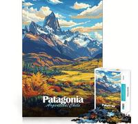 Puzzle da 1000 pezzi con paesaggio della Patagonia,pezzi ben definiti,sfida mentale,gioco divertente e rilassante,opera d'arte natalizia (38x26cm)