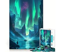 Puzzle da 1000 pezzi con paesaggio dell'aurora boreale per adolescenti, gioco di puzzle per la mente, giocattolo per la casa, divertimento, taglio preciso, regalo perfetto (38x26cm)