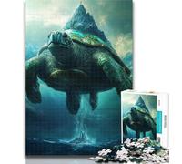 Puzzle da 1000 pezzi con paesaggio dell'isola delle tartarughe per adolescenti, 1000 pezzi, giocattolo educativo antistress, ottimi regali e giocattoli, 50x75cm