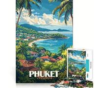 Puzzle da 1000 pezzi con paesaggio dell'isola di Phuket per ragazzi, facile da assemblare, per il tempo libero, con taglio preciso, regalo di Babbo Natale (50x75cm)
