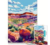 Puzzle da 1000 pezzi con paesaggio desertico del selvaggio West dell'Arizona,taglio liscio,gioco di logica,regalo,momento di relax,opera d'arte natalizia (50x75cm)