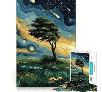 Puzzle da 1000 pezzi con paesaggio di alberi nella notte stellata ideale per adolescenti Rafforza la memoria crea un'atmosfera tranquilla e rilassante Bordo di qualità Regalo perfetto per gli amanti