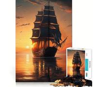 Puzzle da 1000 pezzi con paesaggio di barche a vela per adulti, ideale per rafforzare la memoria, alleviare lo stress e creare un'atmosfera piacevole Perfetto per un compleanno a sorpresa (50x75cm)