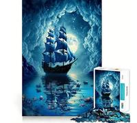 Puzzle da 1000 pezzi con paesaggio di barche a vela per ragazzi, gioco di intelletto, relax mentale, taglio di qualità, regalo per le vacanze (38x26cm)