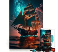 Puzzle da 1000 pezzi con paesaggio di barche a vela per ragazzi, gioco di intelletto, relax mentale, taglio di qualità, regalo per le vacanze (50x75cm)