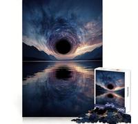Puzzle da 1000 pezzi con paesaggio di buchi neri e riflessi sull'acqua, ideale per adulti, un passatempo rilassante e stimolante Taglio preciso Regalo di Natale elegante (38x26cm)