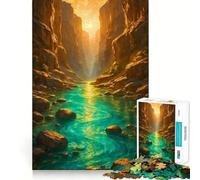 Puzzle da 1000 pezzi con paesaggio di canyon e fiume,pezzi ben definiti,gioco per lo sviluppo delle capacità cognitive,ideale per momenti di relax e divertimento,perfetto per l'esposizione natalizia