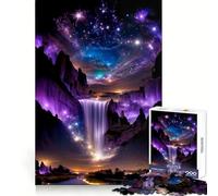 Puzzle da 1000 pezzi con paesaggio di cascata celeste per adolescenti,ideale per stimolare la creatività,il tempo libero e la fuga dalla realtà,con incastro perfetto,perfetto per le vacanze