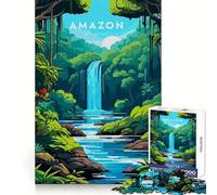 Puzzle da 1000 pezzi con paesaggio di cascata nella foresta pluviale amazzonica ideale per adolescenti Stimola la memoria favorisce il relax crea bordi precisi ed è un regalo perfetto per le feste