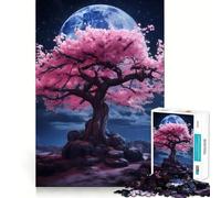 Puzzle da 1000 pezzi con paesaggio di ciliegi in fiore per adolescenti, gioco di logica mentale, tranquillo, con taglio preciso, ideale come regalo di Babbo Natale (38x52cm)