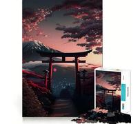 Puzzle da 1000 pezzi con paesaggio di ciliegi in fiore,taglio preciso,divertente gioco di abilità mentale,gioco per il tempo libero,regalo festivo (38x52cm)