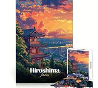 Puzzle da 1000 pezzi con paesaggio di Hiroshima,Giappone,con incastri fluidi,divertente rompicapo,regalo facile da usare,regalo di compleanno (50x75cm)