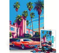 Puzzle da 1000 pezzi con paesaggio di Los Angeles,California,incastro perfetto,gioco creativo,ideale per il relax e il gioco,perfetto per l'esposizione natalizia (38x52cm)
