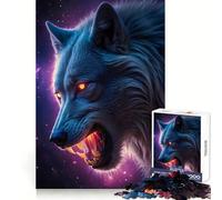 Puzzle da 1000 pezzi con paesaggio di lupo e lupo mannaro per adolescenti, ideale per lo sviluppo cognitivo, la memoria e il relax, con taglio preciso, perfetto come regalo di compleanno (50x75cm)