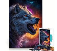 Puzzle da 1000 pezzi con paesaggio di lupo mannaro,gioco di memoria,superficie liscia e senza sbavature,sfida divertente per il tempo libero (50x75cm)