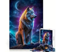Puzzle da 1000 pezzi con paesaggio di lupo mannaro per adolescenti, ideale per un allenamento intelligente e un passatempo piacevole, con taglio perfetto e perfetto per il compleanno (50x75cm)
