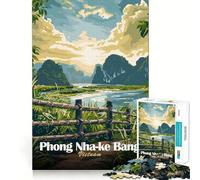 Puzzle da 1000 pezzi con paesaggio di Phong Nha-ke Bang, Vietnam, ideale per ragazzi, un gioco stimolante e rilassante, perfetto come regalo di Natale (50x75cm)