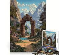 Puzzle da 1000 pezzi con paesaggio di un antico arco, ideale per ragazzi, stimolante per il pensiero creativo, attività ricreativa, incastro perfetto, (38x26cm)
