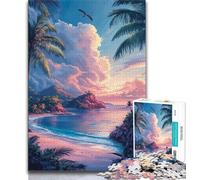Puzzle da 1000 pezzi con paesaggio di un'isola tropicale per adulti e ragazzi,per ammazzare il tempo durante le vacanze Ogni pezzo è unico Gioco stimolante e divertente per tutta la famiglia,75x50cm