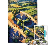 Puzzle da 1000 pezzi con paesaggio di villa toscana per ragazzi sfida di velocità manuale per compleanno e Natale giocattolo che stimola l'intelligenza e crea dipendenza 38x26cm