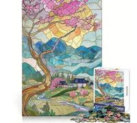 Puzzle da 1000 pezzi con paesaggio estivo giapponese per adulti ideale per stimolare la memoria e per il divertimento in famiglia con un motivo da assemblare perfetto per i desideri di Babbo Natale