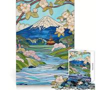 Puzzle da 1000 pezzi con paesaggio estivo giapponese per ragazzi, giocattolo intelligente per il tempo libero, taglio preciso, regalo stagionale 50x75cm