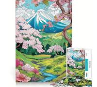Puzzle da 1000 pezzi con paesaggio estivo giapponese per ragazzi, gioco di logica e svago, bordi sottili, regalo speciale 38x52cm