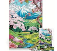Puzzle da 1000 pezzi con paesaggio estivo giapponese per ragazzi, gioco di logica e svago, bordi sottili, regalo speciale 38x52cm