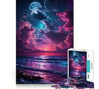 Puzzle da 1000 pezzi con paesaggio fantastico da spiaggia,taglio preciso,gioco di logica,gioco rilassante,regalo di Natale (50x75cm)
