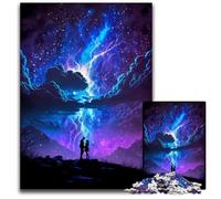 Puzzle da 1000 pezzi con paesaggio fantasy e tuoni per adulti, regalo perfetto per la festa della mamma, compleanni, Natale, 50x75CM/19,68x29,52 pollici.