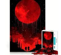 Puzzle da 1000 pezzi con paesaggio fantasy "Luna di Sangue",gioco con bordi perfetti,giocattolo per allenare la mente,divertimento a ritmo lento,regalo di compleanno 50x75cm