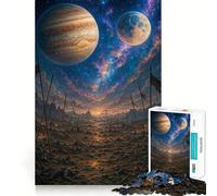 Puzzle da 1000 pezzi con paesaggio fantasy post-battaglia e pianeti per adulti ideale per migliorare la memoria alleviare lo stress e creare un'esperienza di gioco rilassante perfetto come regalo