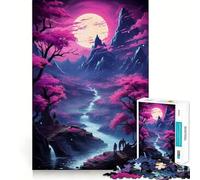 Puzzle da 1000 pezzi con paesaggio fantasy retrò per adolescenti, gioco di logica e abilità, divertente e rilassante, con tagli precisi, (38x52cm)