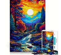 Puzzle da 1000 pezzi con paesaggio fluviale vibrante,ideale per ragazzi,per stimolare la mente Gioco a incastro perfetto,senza spazi vuoti Attività rilassante di gruppo al chiuso (38x52cm)