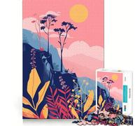 Puzzle da 1000 pezzi con paesaggio forestale,design minimalista,incastro preciso,gioco divertente e rilassante,ideale per Natale e tempo libero (38x52cm)