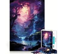 Puzzle da 1000 pezzi con paesaggio forestale in stile anime per adolescenti,gioco stimolante per la mente,montaggio sicuro e stabile,divertimento assicurato per tutta la famiglia (50x75cm)