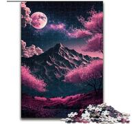 Puzzle da 1000 pezzi con paesaggio giapponese al neon in legno perfetto per il divertimento in famiglia durante i compleanni Natale attività per adulti e famiglie regalo fai da te per la casa