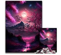Puzzle da 1000 pezzi con paesaggio giapponese al neon per adulti, adolescenti e famiglie, perfetto come decorazione fai da te e sfida rompicapo 50x75CM/19,68x29,52 pollici