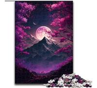 Puzzle da 1000 pezzi con paesaggio giapponese e neon, in cartone, attività educativa per lo sviluppo delle abilità cognitive, 1000 pezzi(26x38cm)
