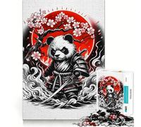 Puzzle da 1000 pezzi con paesaggio giapponese e panda per adulti, gioco di logica, rilassante e divertente, taglio perfetto, regalo elegante (38x52cm)