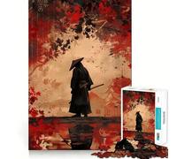 Puzzle da 1000 pezzi con paesaggio giapponese e samurai per adulti, ideale per stimolare la memoria, per un divertimento rilassante Taglio di alta qualità, regalo memorabile (38x52cm)